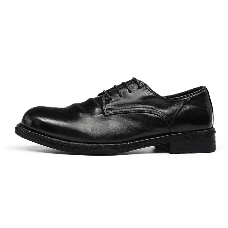 Men’s Classic Derby Shoes with Handcrafted Patina Finish