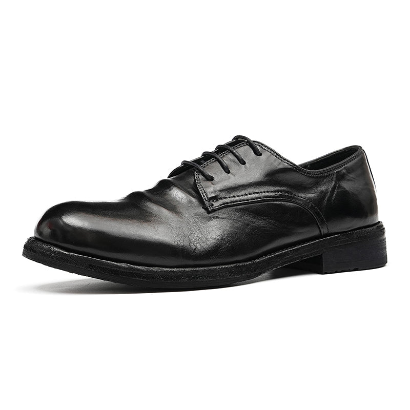 Men’s Classic Derby Shoes with Handcrafted Patina Finish