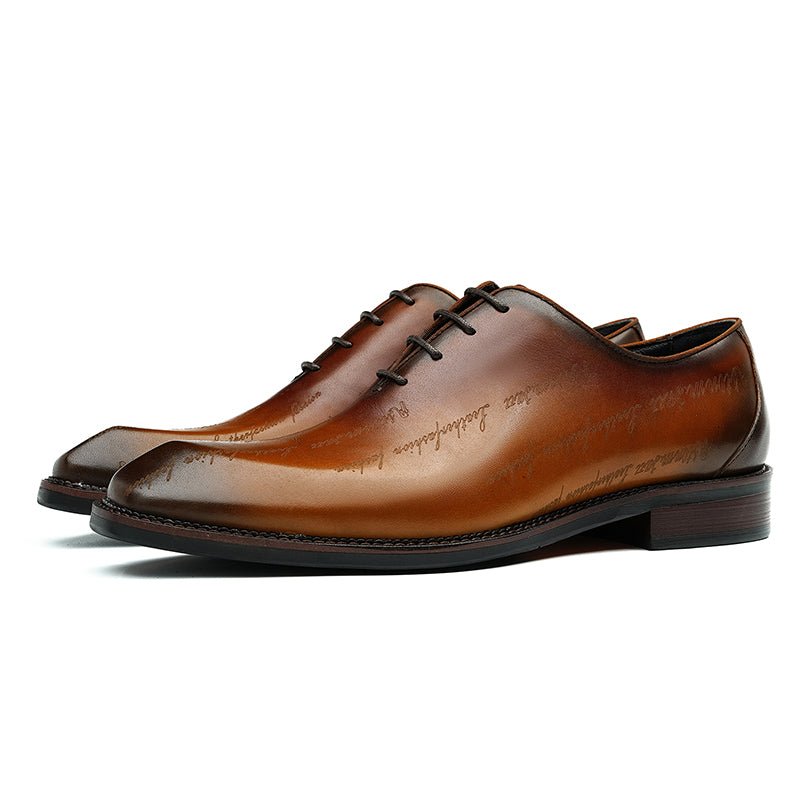 Chaussures Richelieu en cuir pour homme avec finition Scritto artistique
