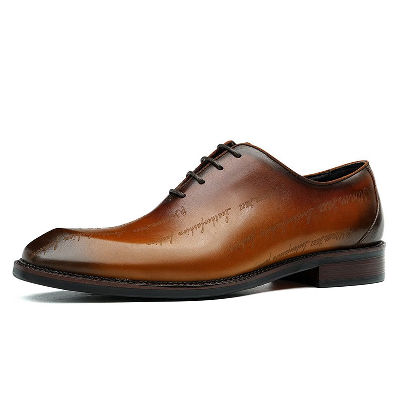 Chaussures Richelieu en cuir pour homme avec finition Scritto artistique
