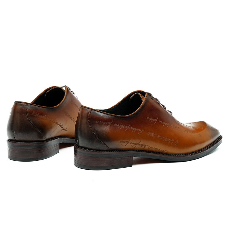 Chaussures Richelieu en cuir pour homme avec finition Scritto artistique