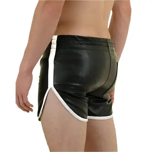 Men’s Genuine Leather Gym and Beach Shorts