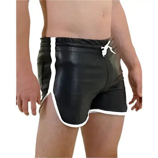 Men’s Genuine Leather Gym and Beach Shorts