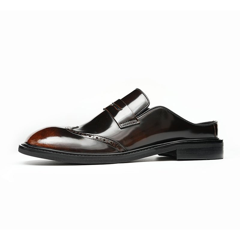 Men’s Glossy Calfskin Classic Slipper Mules