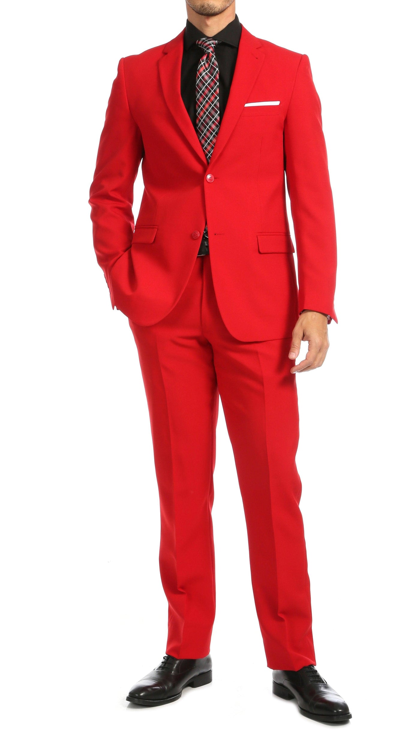Paul Lorenzo Men's Red Slim Fit Men's Blazer-4
