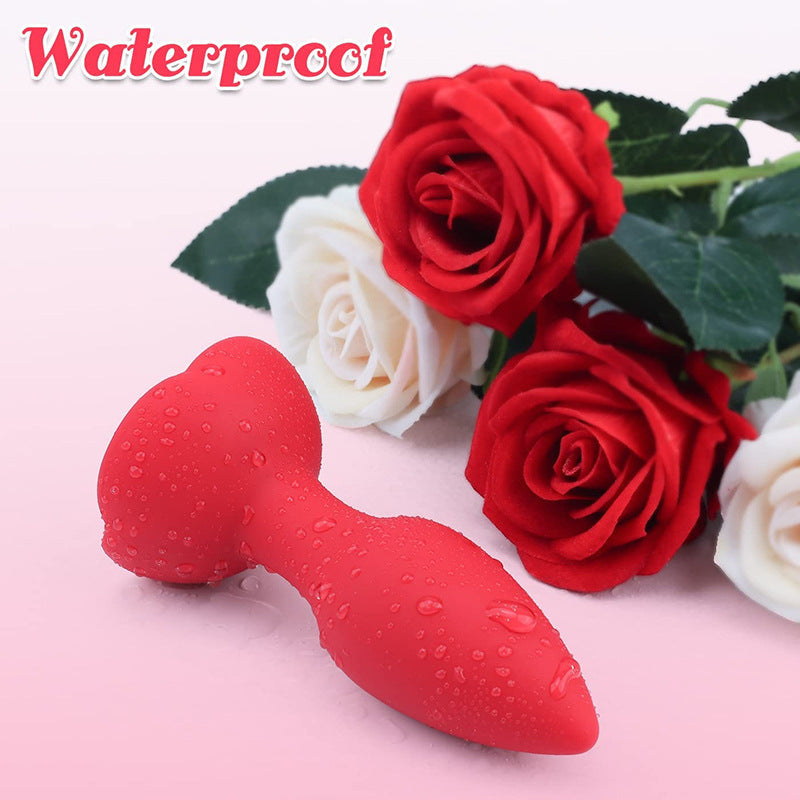 Rose Vibrating Butt Plug Remote Controlled-3
