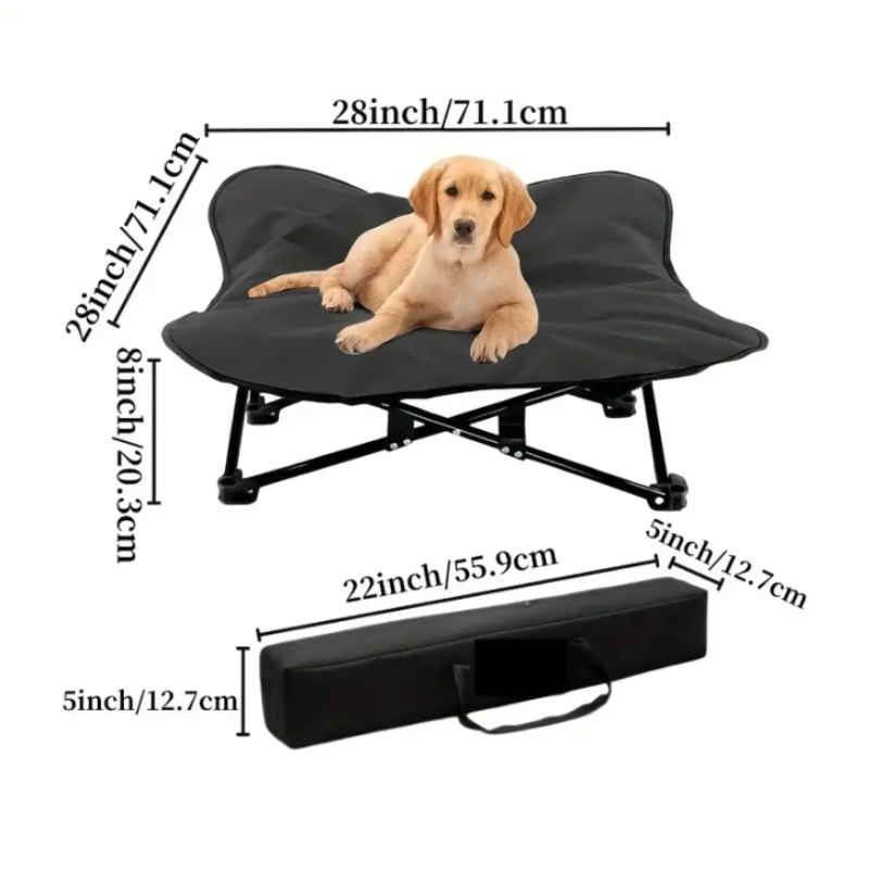 Lit surélevé portable pour chien