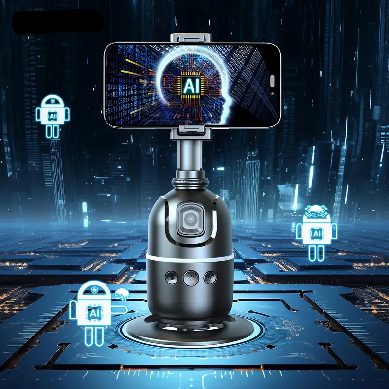 Perche à Selfie Intelligente avec Support de Téléphone Rotatif à 360°