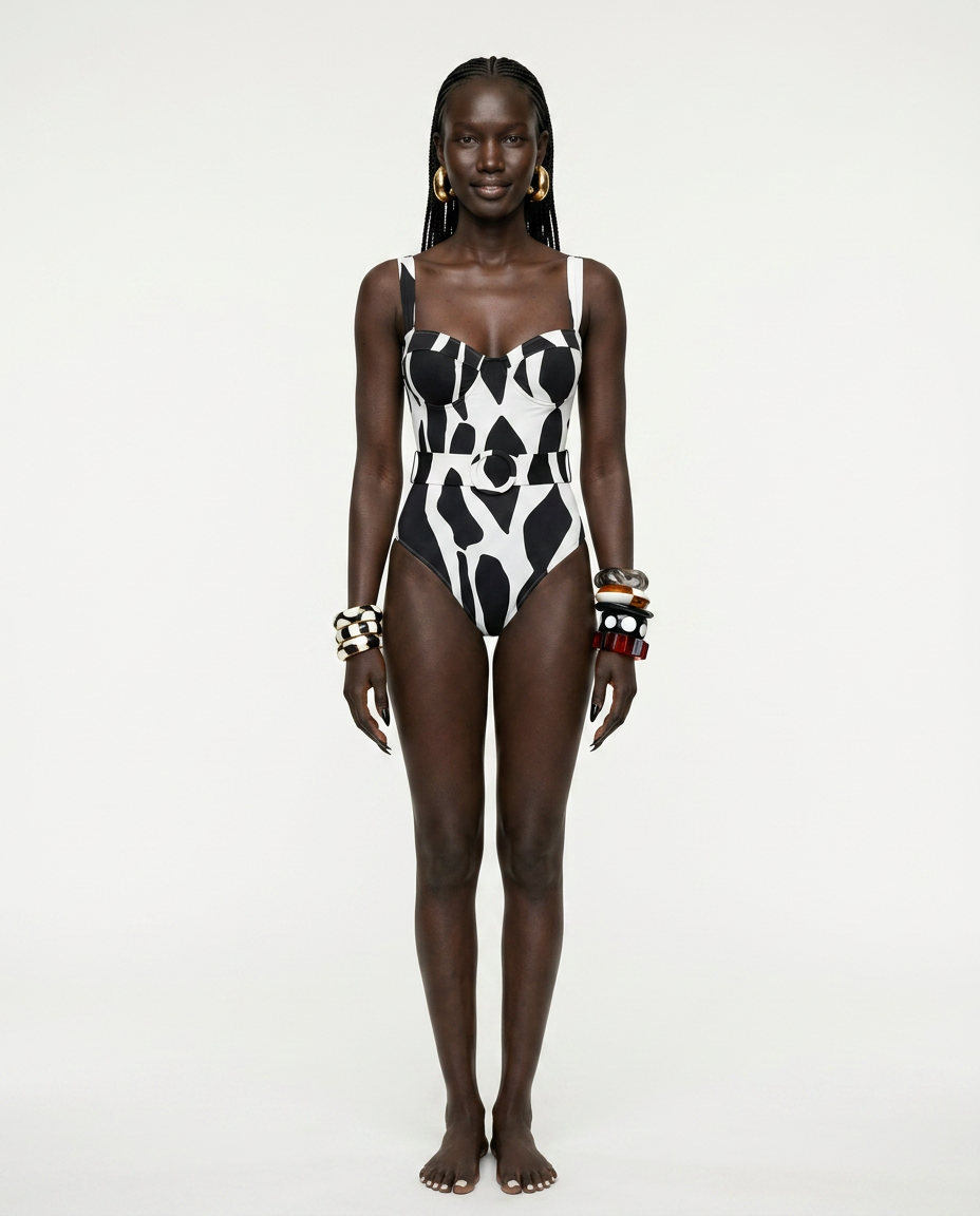 Fierce Abstract Printed Bikini Set