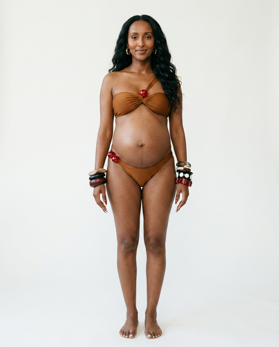 Radiant Knotted Asymmetric Bikini Set-3