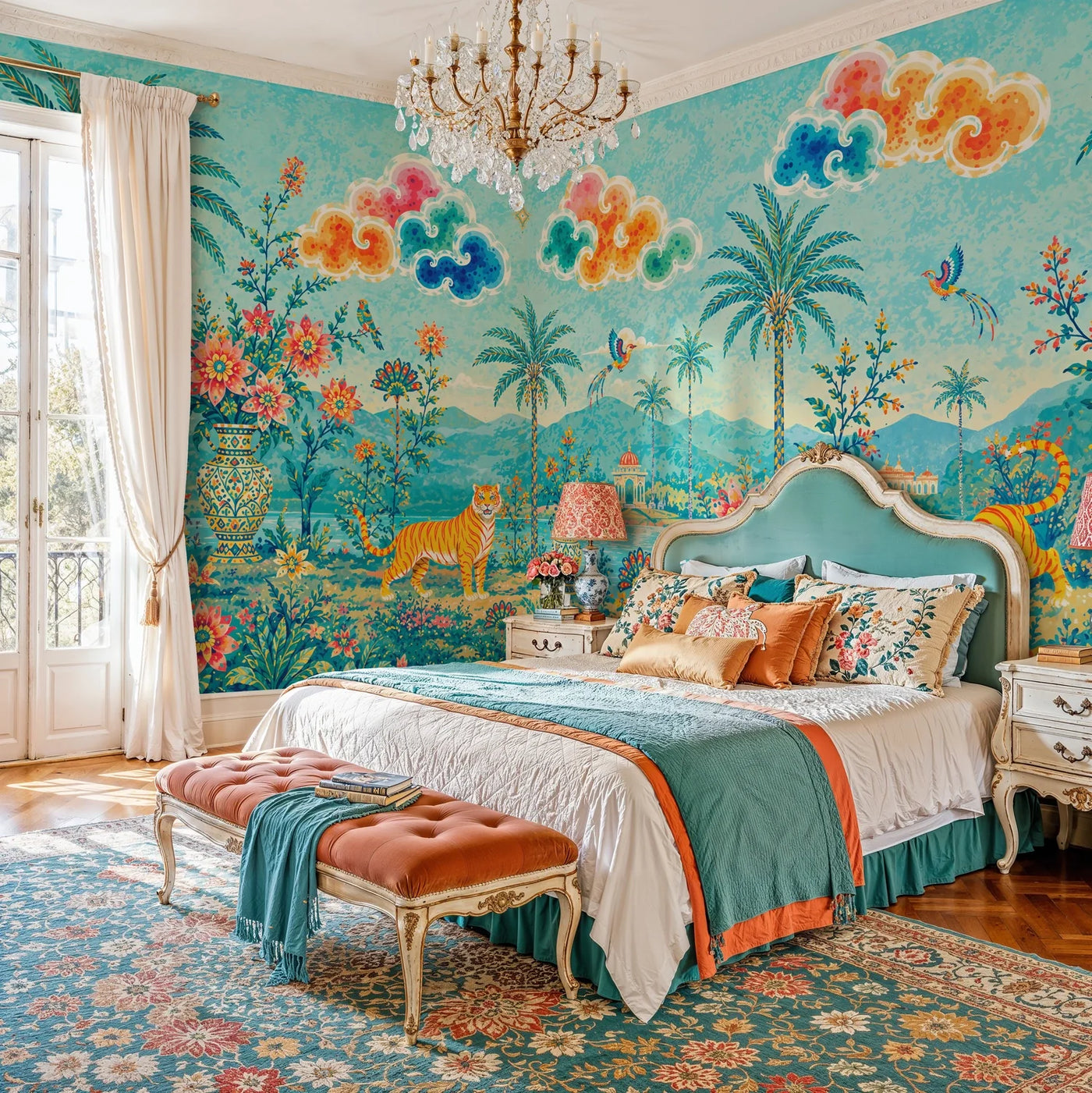 Jaipur Tiger Garden Scenic Wall Mural-0