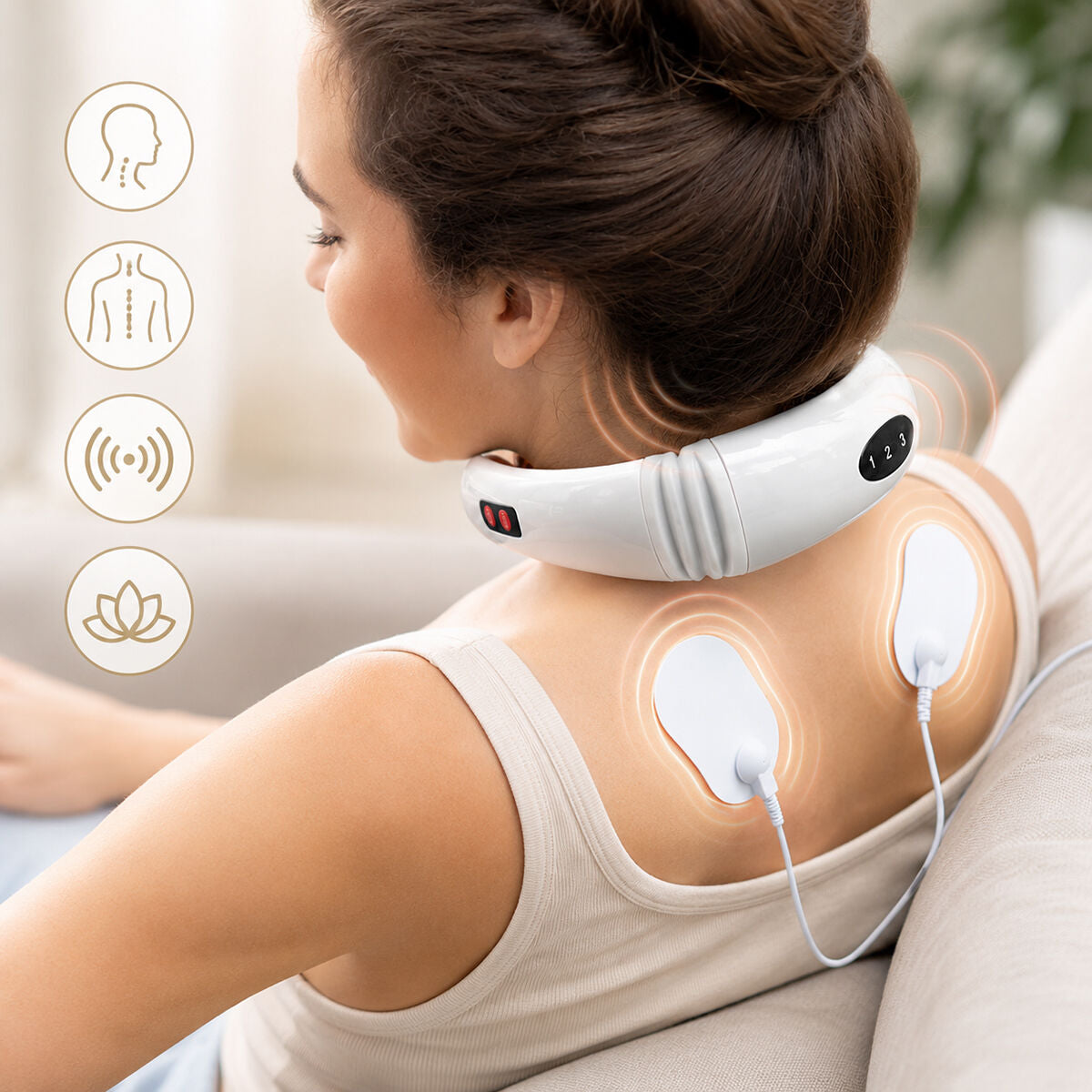Masseur électromagnétique pour le cou et le dos Calmagner InnovaGoods