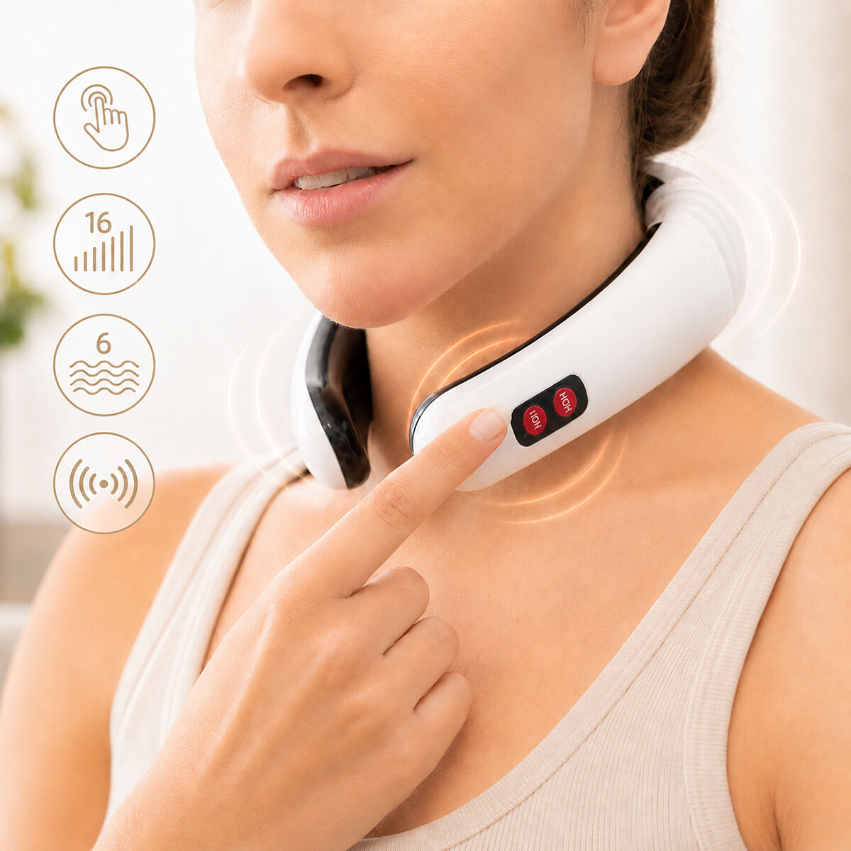 Masseur électromagnétique pour le cou et le dos Calmagner InnovaGoods