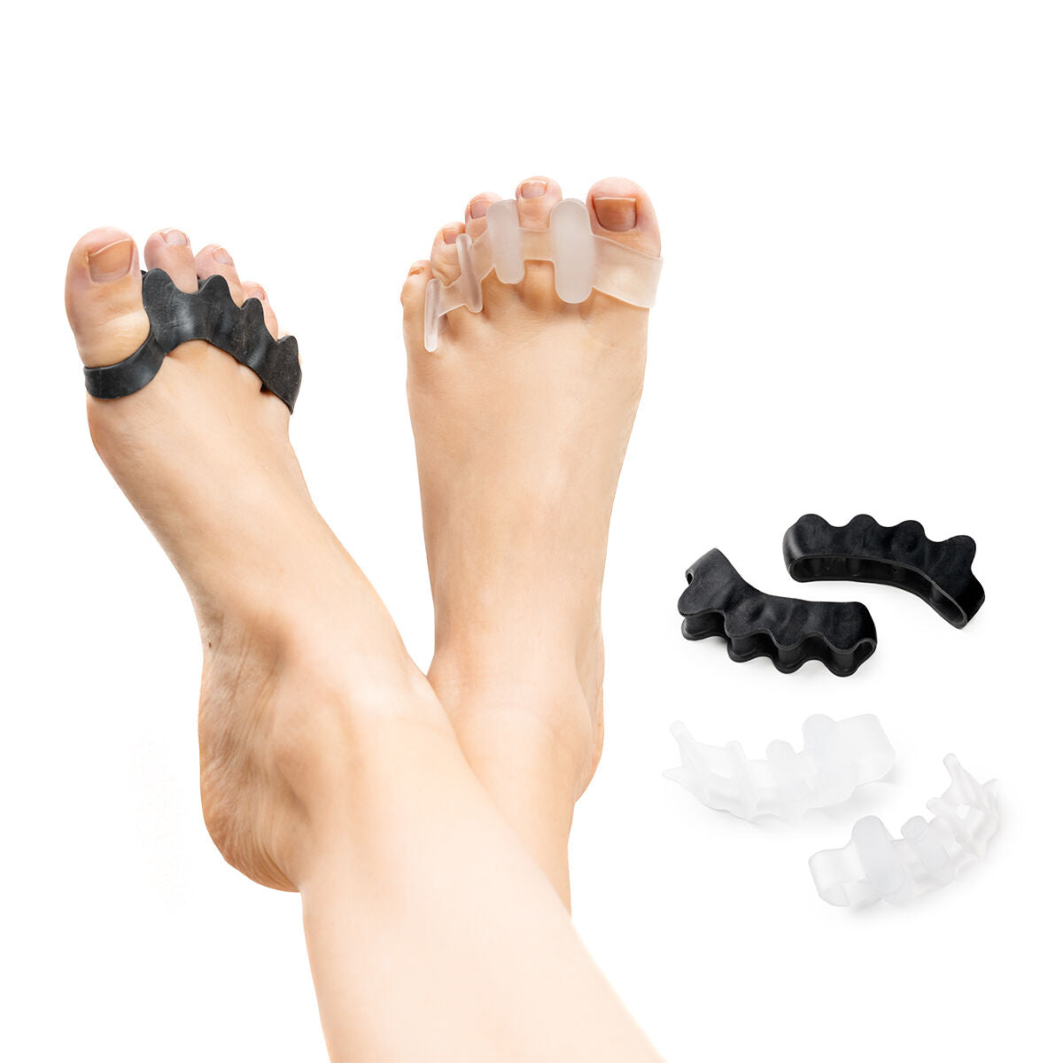 Écarteurs d'orteils de relaxation et de sport Toelax InnovaGoods 4 unités