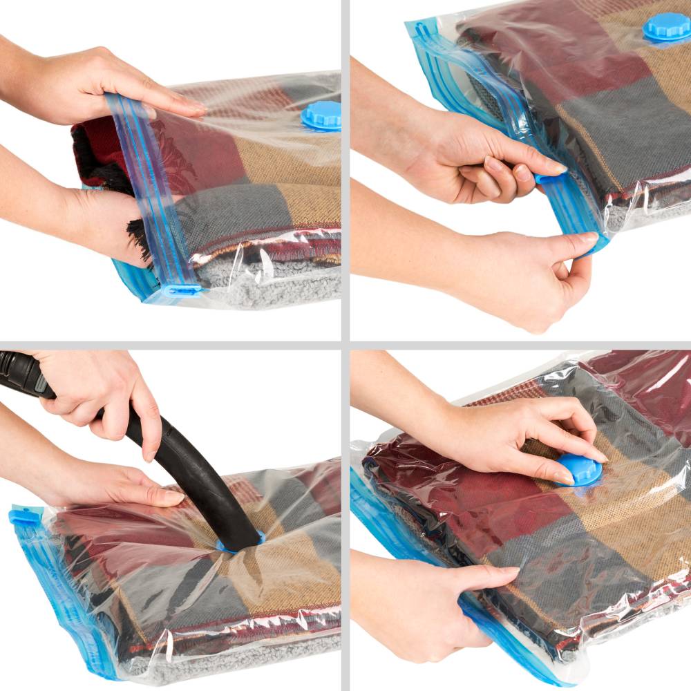 12 sacs de rangement sous vide