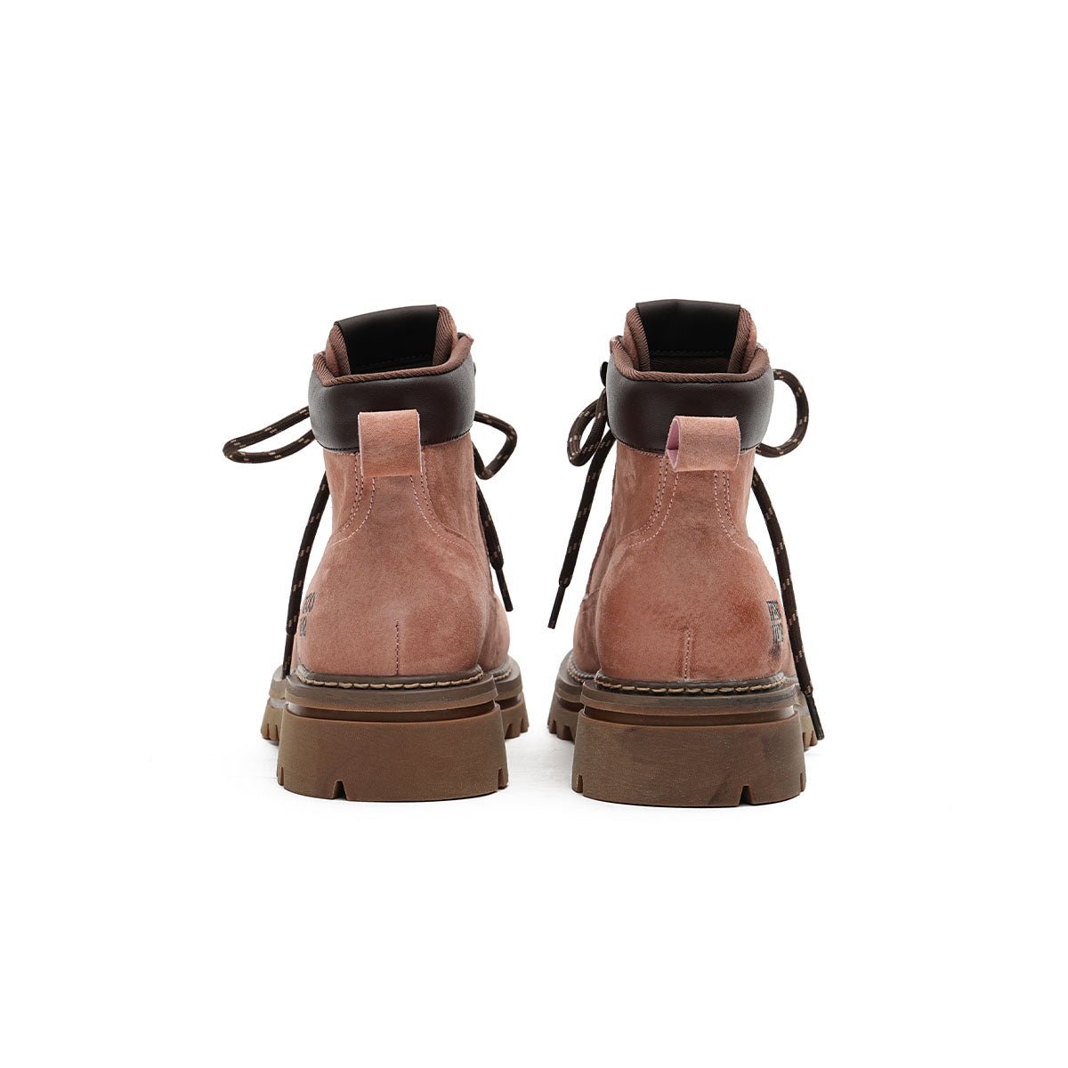 Bottes en daim à semelle épaisse et crantée pour femme - Bottines de travail